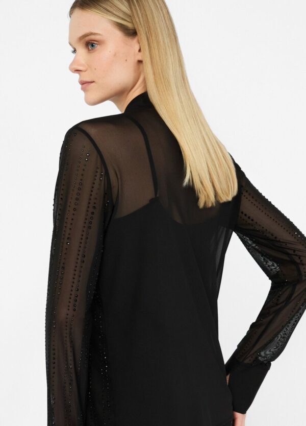 Liu Jo Hemdbluse aus Tüll mit Strass – Bild 4