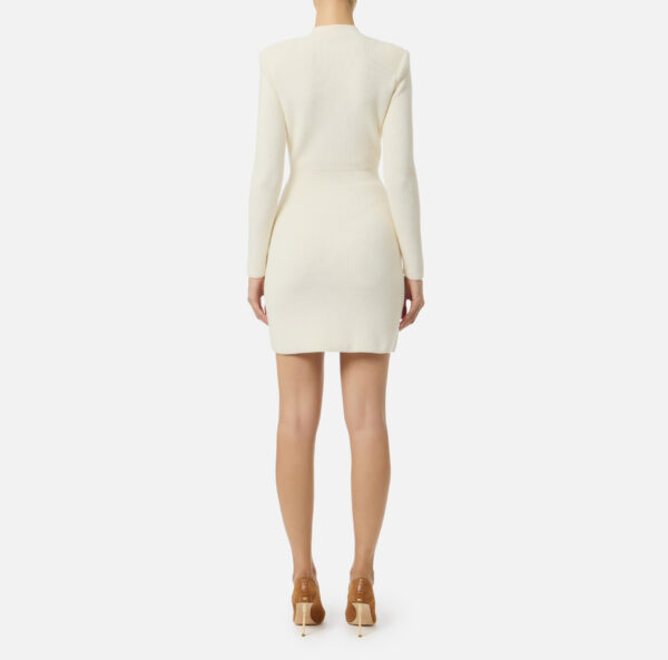 Elisabetta Franchi Mini-Strickkleid mit Schmuckverzierungen – Bild 3