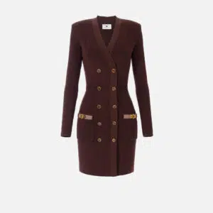 Elisabetta Franchi Mini-Strickkleid mit Schmuckverzierungen 9 AM04S56E2_EA3 AM04S56E2 EA3 1 D