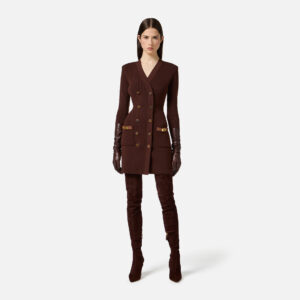 Elisabetta Franchi Mini-Strickkleid mit Schmuckverzierungen