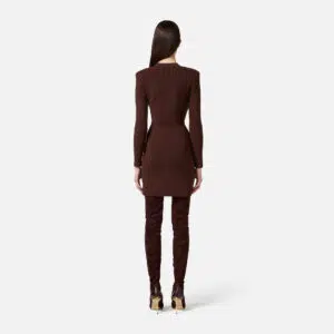 Elisabetta Franchi Mini-Strickkleid mit Schmuckverzierungen 8 AM04S56E2_EA3 AM04S56E2 EA3 6 D