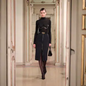 Elisabetta Franchi Rock aus leichtem Crêpe mit Reissverschluss 11 GO13456E2 GO13456E2 110 2 D