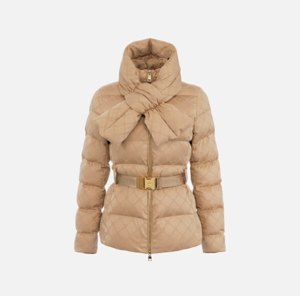Elisabetta Franchi Steppjacke aus Jacquard-Segeltuch mit Gürtel – Bild 5