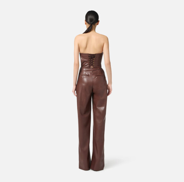 Elisabetta Franchi Jumpsuit im Bustier-Stil mit Nappa-Textur – Bild 4