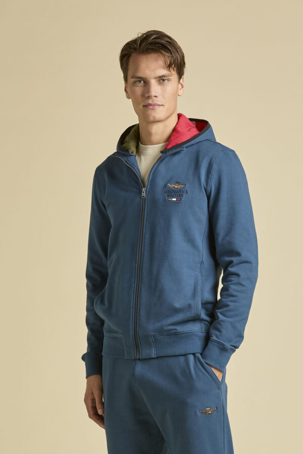 Aeronautica Militare Sweatshirt mit abnehmbarer Kapuze
