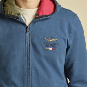 252FE2078UF00662 aeronauticamilitare 252fe2078uf00662 21315 full zip hoodie with removable hood 4 2