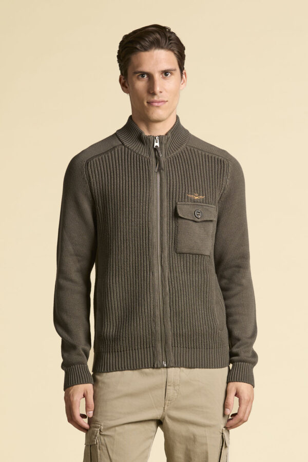 Aeronautica Militare Pullover aus Baumwolle im Fisherman's Rib-Stil