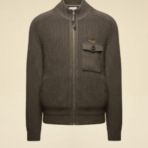 252MA1565UL00409 aeronauticamilitare 252ma1565ul00409 34400 fisherman s rib cotton full zip sweater 3 2
