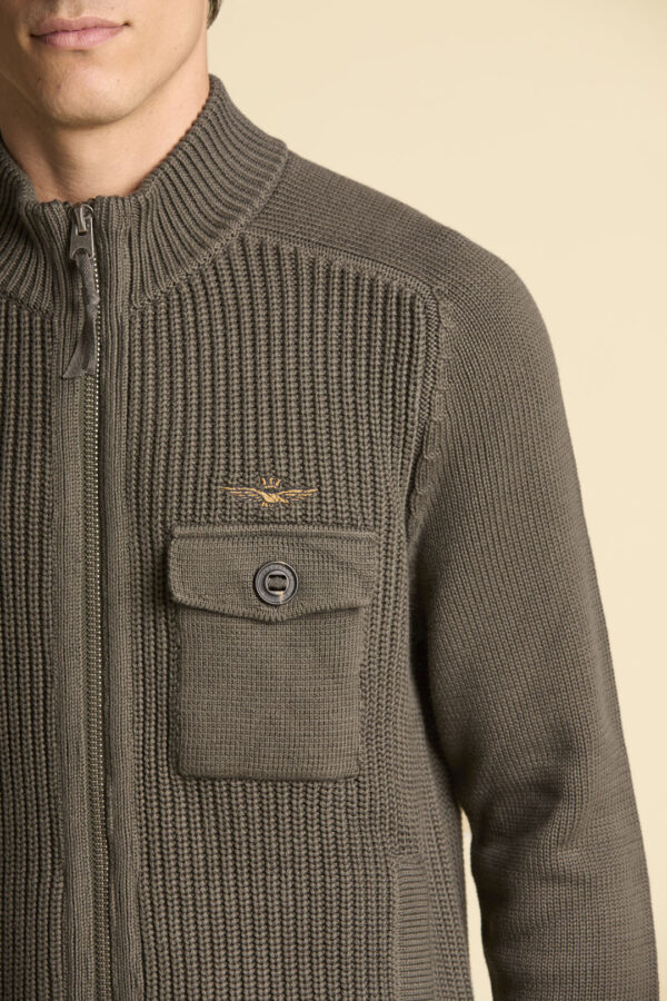 Aeronautica Militare Pullover aus Baumwolle im Fisherman's Rib-Stil – Bild 3
