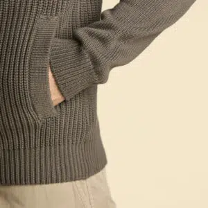 Aeronautica Militare Pullover aus Baumwolle im Fisherman's Rib-Stil 8 252MA1565UL00409 aeronauticamilitare 252ma1565ul00409 34400 fisherman s rib cotton full zip sweater 5 2