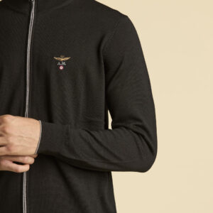 252MA1569UL00415 aeronauticamilitare 252ma1569ul00415 34300 full zip sweater in merino wool 4 4