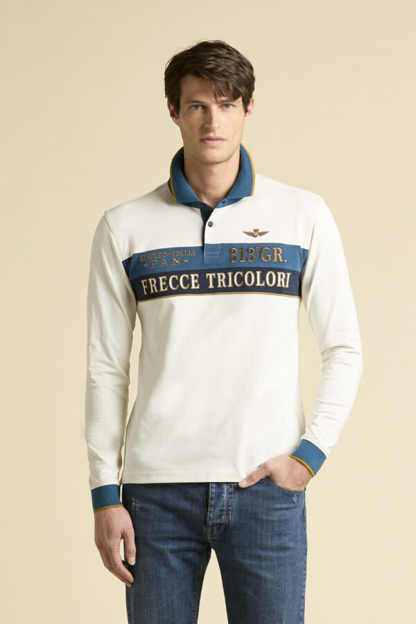 Aeronautica Militare Gesticktes Poloshirt