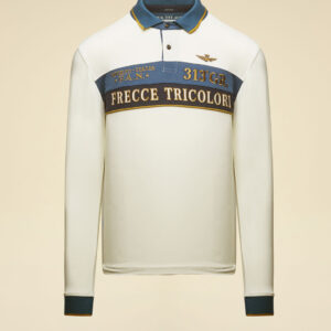 252PO1892UP00173 aeronauticamilitare 252po1892up00173 94685 embroidered colour block polo shirt 3 4