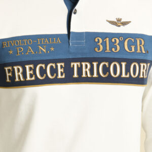 252PO1892UP00173 aeronauticamilitare 252po1892up00173 94685 embroidered colour block polo shirt 4 4