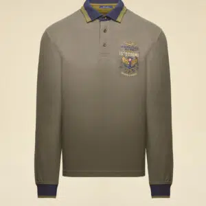 Aeronautica Militare Langärmliges Poloshirt mit Stickerei 11 252PO1896UP00173 aeronauticamilitare 252po1896up00173 34400 long sleeved embroidered polo shirt 3 2