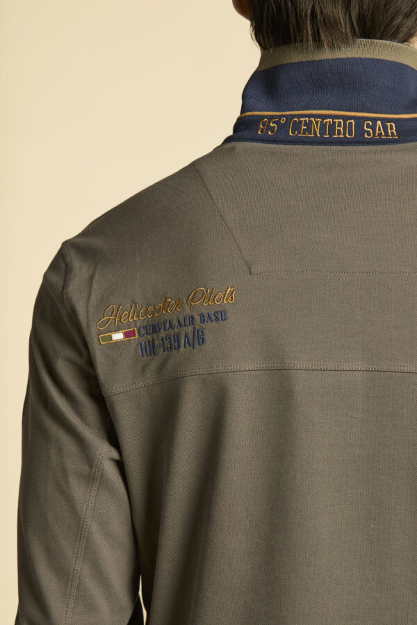 Aeronautica Militare Langärmliges Poloshirt mit Stickerei – Bild 4