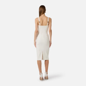 Kleid aus leichtem Crêpe mit offenkantig verarbeitetem Gewebe 8 AB91861E2_360 AB91861E2 360 6 D