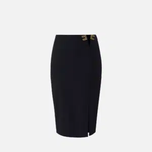 Rock aus doppellagigem Stretch-Crêpe mit Logo-Details 9 GO14761E2 GO14761E2 110 1 D