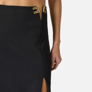 Rock aus doppellagigem Stretch-Crêpe mit Logo-Details 7 GO14761E2 GO14761E2 110 5 D