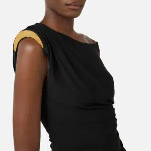 Kleid aus Crêpe-Jersey mit Schmuckträger 7 AB90661E2 AB90661E2 110 5 D