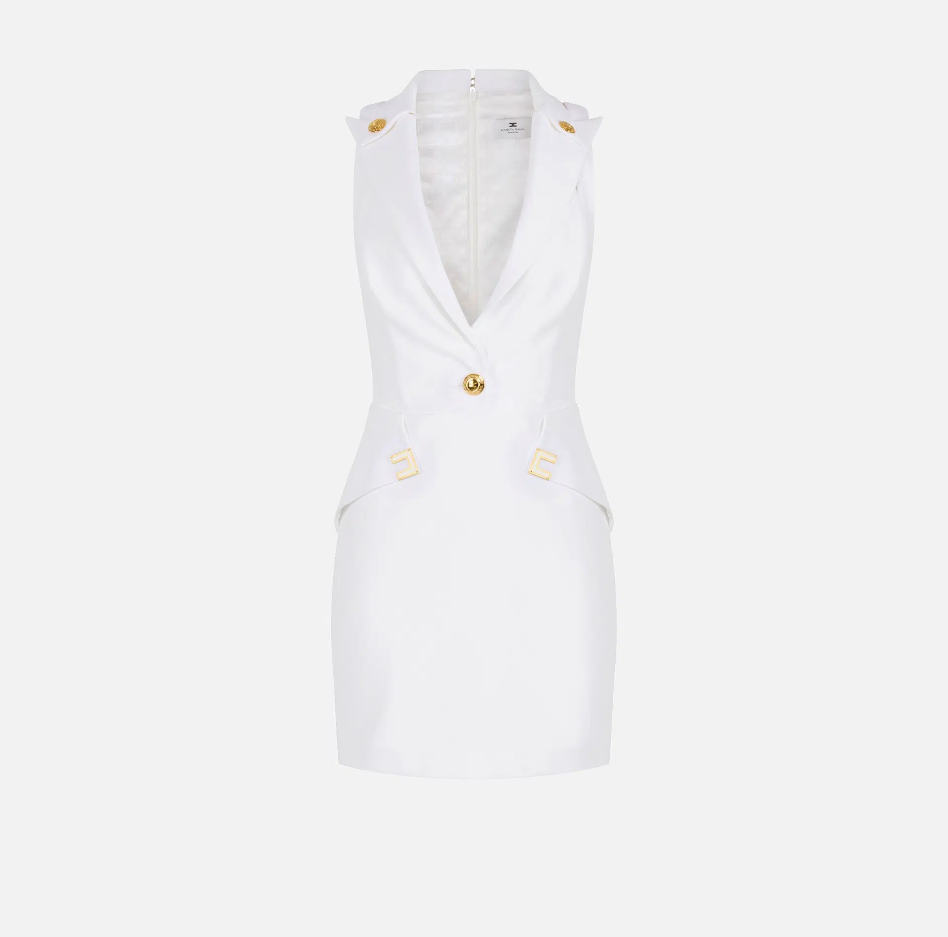 Minikleid aus doppellagigem Stretch-Crêpe mit Logo-Details 5 Minikleid aus doppellagigem Stretch-Crêpe mit Logo-Details – Bild 5