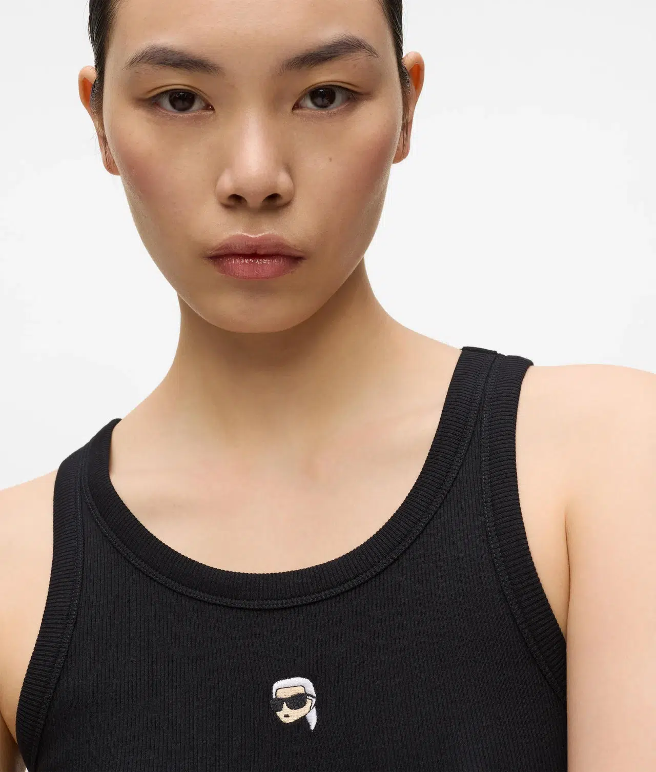 Karl Lagerfeld Ikon geripptes Tanktop 4 Karl Lagerfeld Ikon geripptes Tanktop – Bild 4