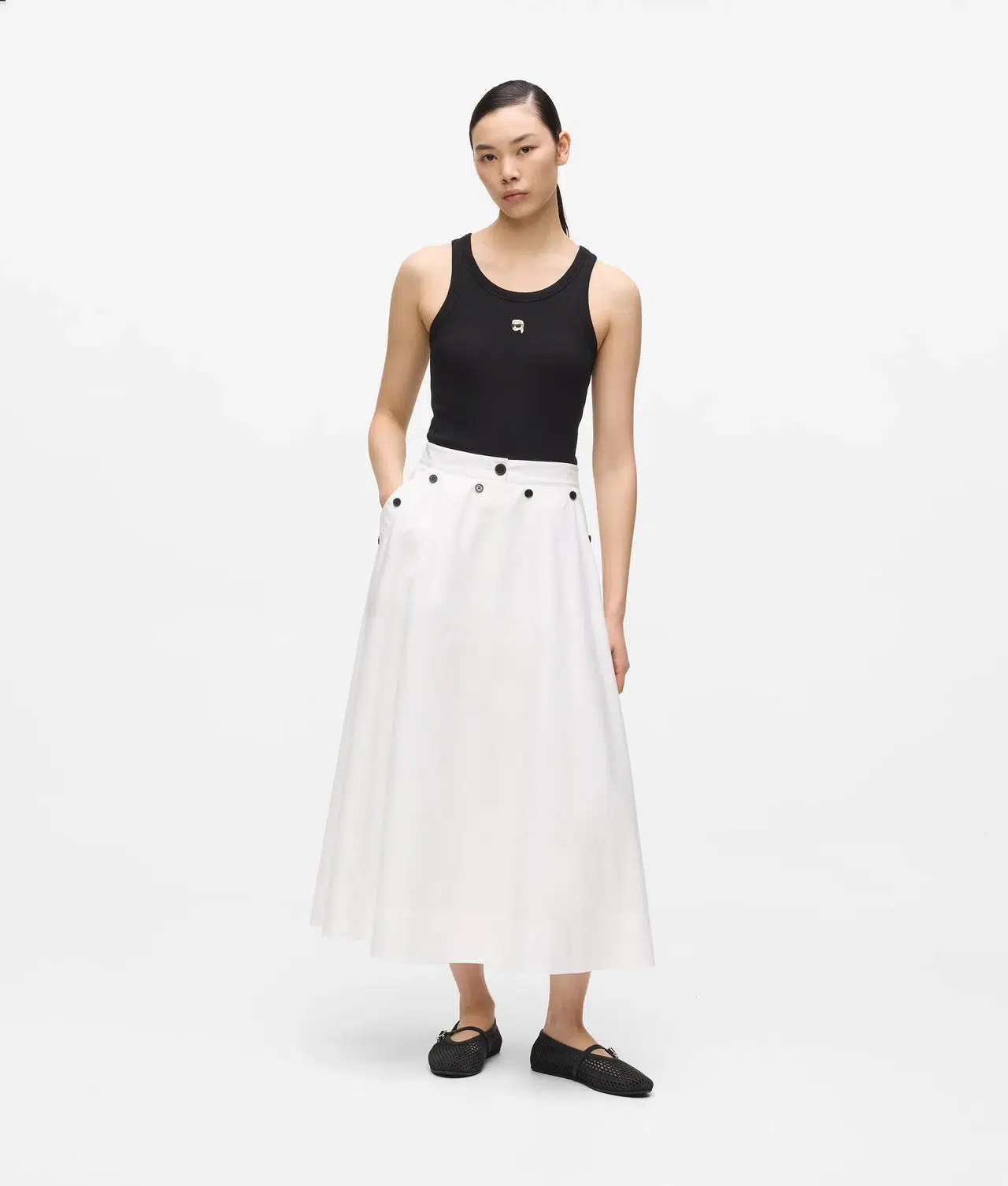 Karl Lagerfeld Ikon geripptes Tanktop 1 Karl Lagerfeld Ikon geripptes Tanktop