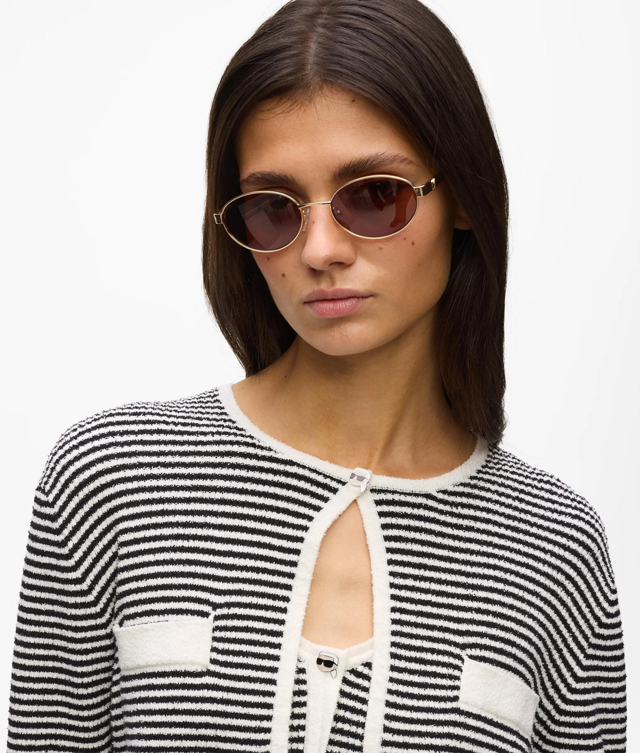 Karl Lagerfeld IKON gestreifte Strickjacke 3 Karl Lagerfeld IKON gestreifte Strickjacke – Bild 3