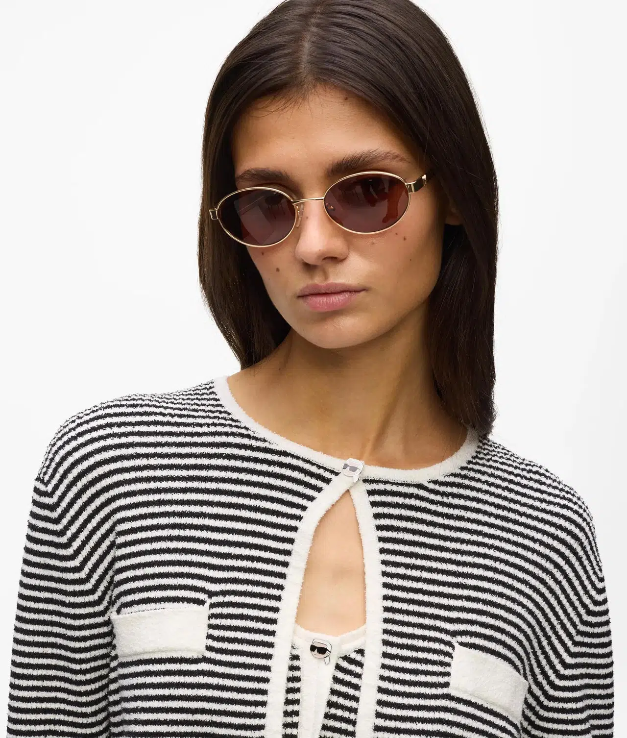 Karl Lagerfeld IKON gestreifte Strickjacke 3 Karl Lagerfeld IKON gestreifte Strickjacke – Bild 3