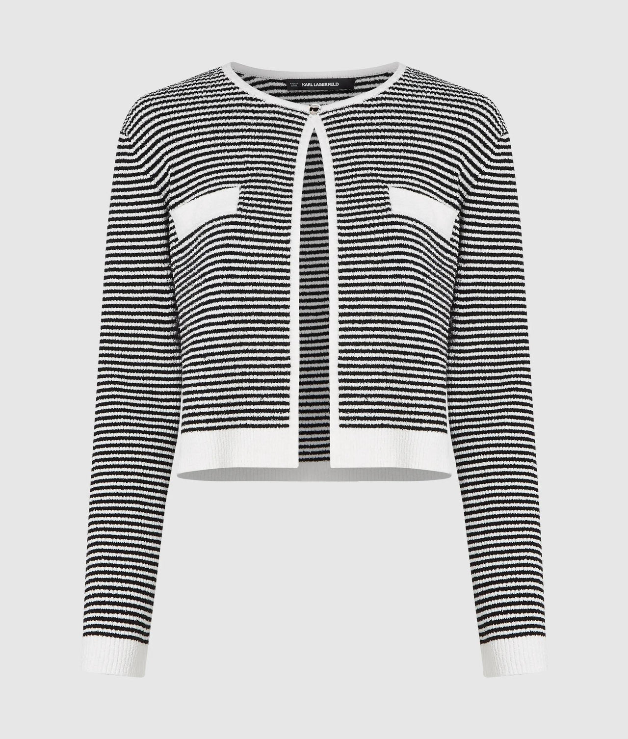 Karl Lagerfeld IKON gestreifte Strickjacke 5 Karl Lagerfeld IKON gestreifte Strickjacke – Bild 5