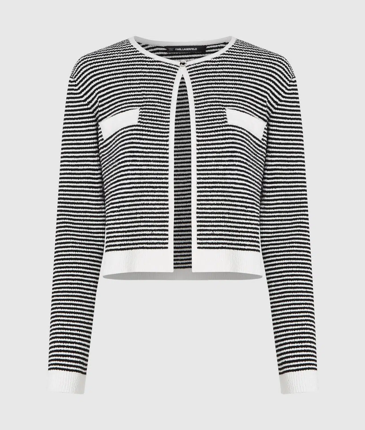 Karl Lagerfeld IKON gestreifte Strickjacke 5 Karl Lagerfeld IKON gestreifte Strickjacke – Bild 5