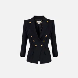 Jacke aus doppellagiger Stretch-Crêpe mit offenkantig verarbeiteten Motiven 9 GI21861E2 110 1 D