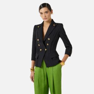 Jacke aus doppellagiger Stretch-Crêpe mit offenkantig verarbeiteten Motiven 6 GI21861E2 110 4 D