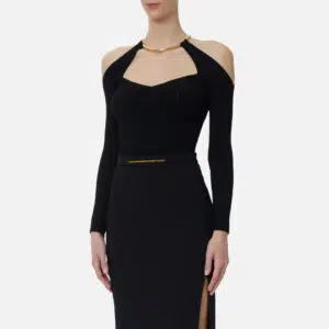 Elisabetta Franchi Stricktop mit Schmuckdetail