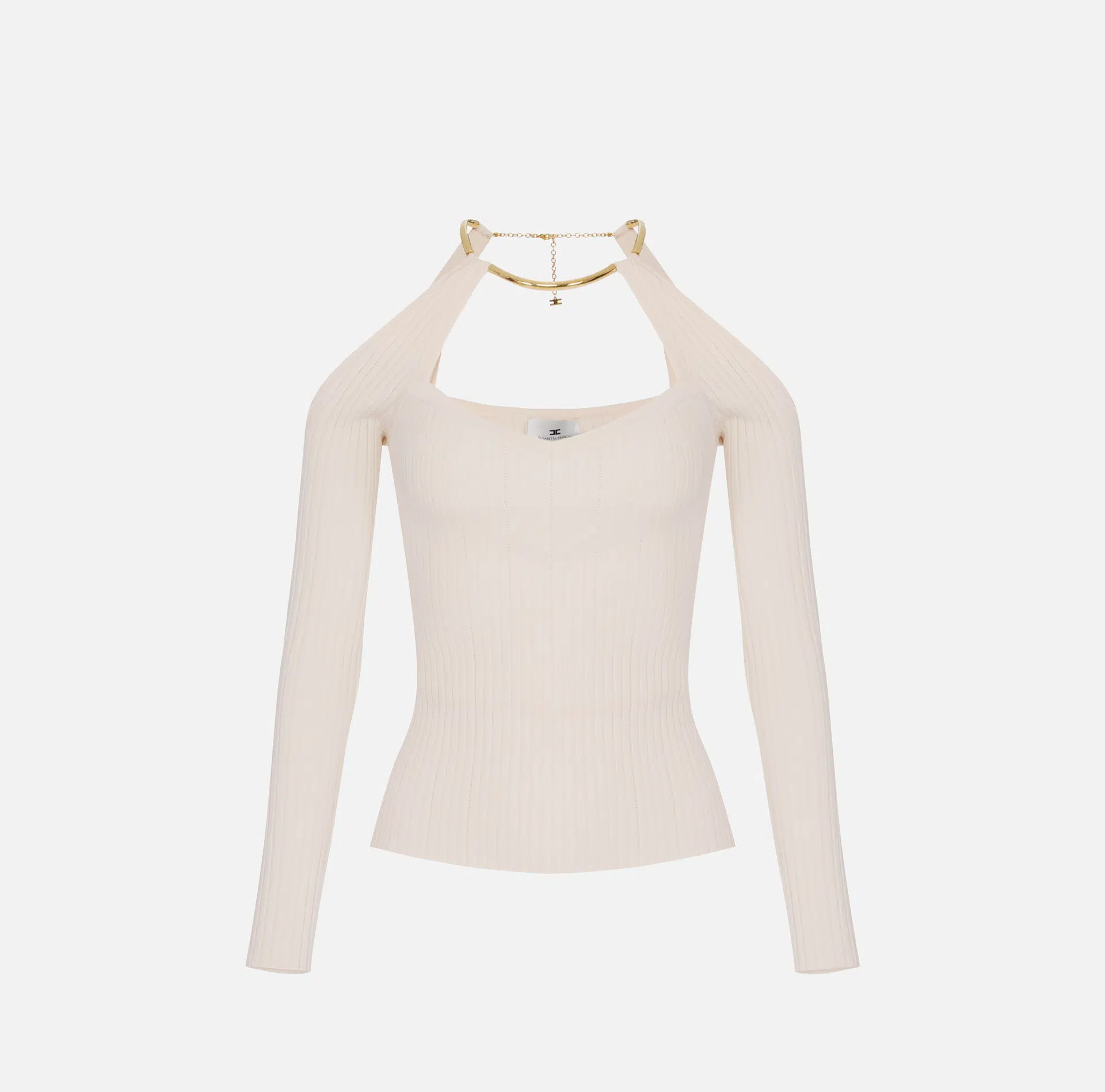 Elisabetta Franchi Stricktop mit Schmuckdetail 5 Elisabetta Franchi Stricktop mit Schmuckdetail – Bild 5