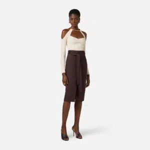 Elisabetta Franchi Stricktop mit Schmuckdetail