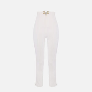 Hose aus doppellagigem Stretch-Crêpe mit Logo-Details 9 PA16361E2_360 PA16361E2 360 1 D