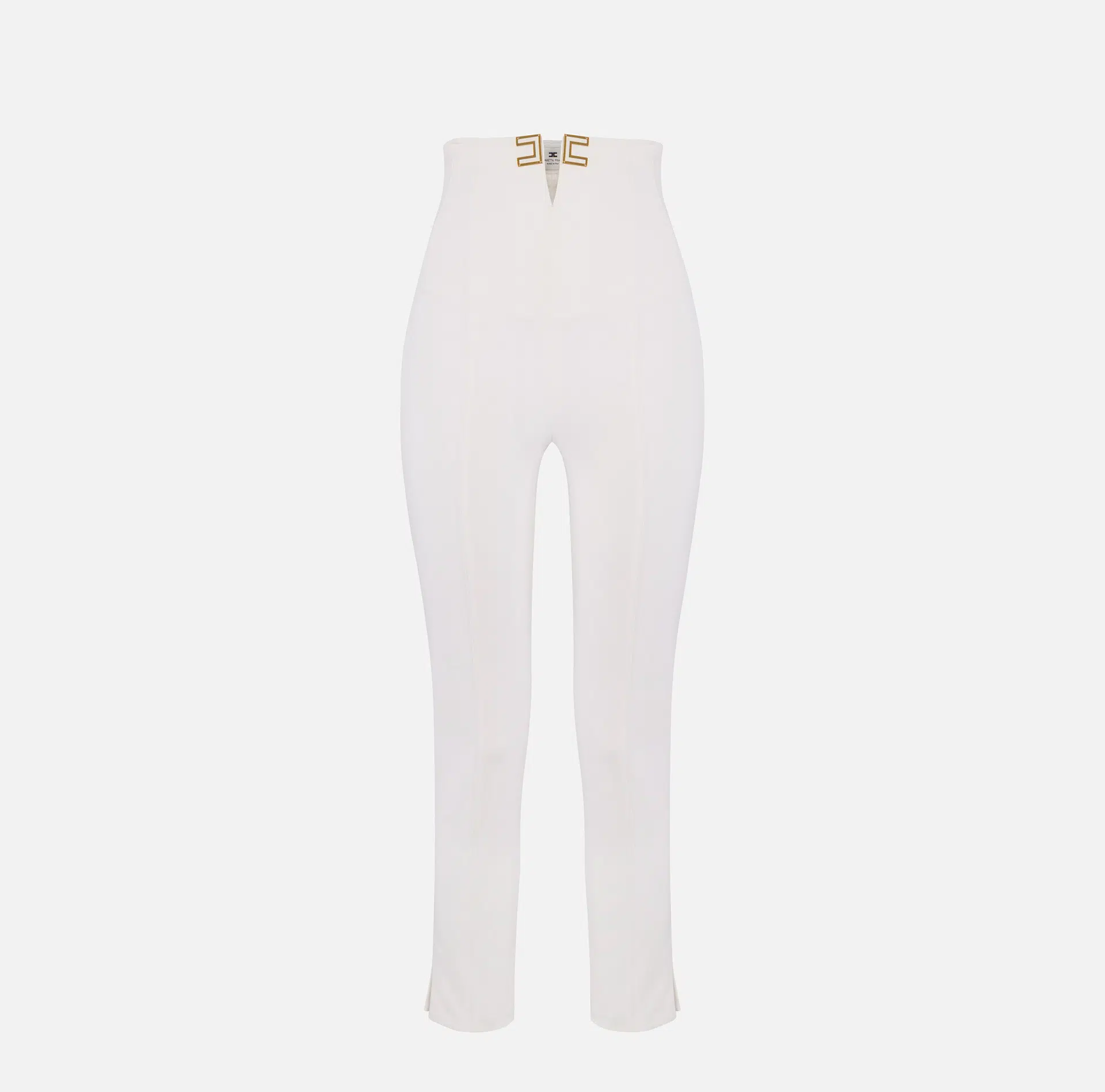 Hose aus doppellagigem Stretch-Crêpe mit Logo-Details 5 Hose aus doppellagigem Stretch-Crêpe mit Logo-Details – Bild 5