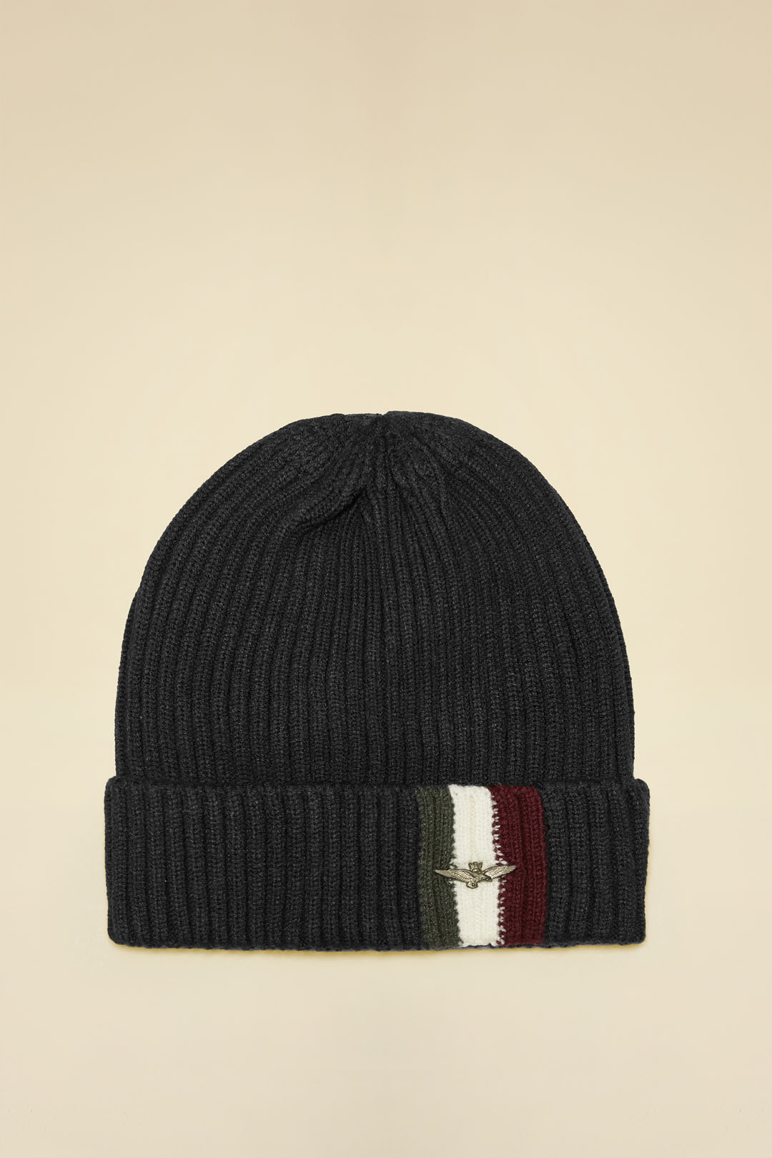 Aeronautica Militare Mütze mit Trikolore und metallenem Adler