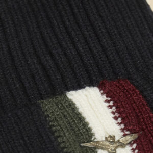 252CU0080UL00555_34300 aeronauticamilitare 252cu0080ul00555 34300 knit beanie with tricolor detail 3 2