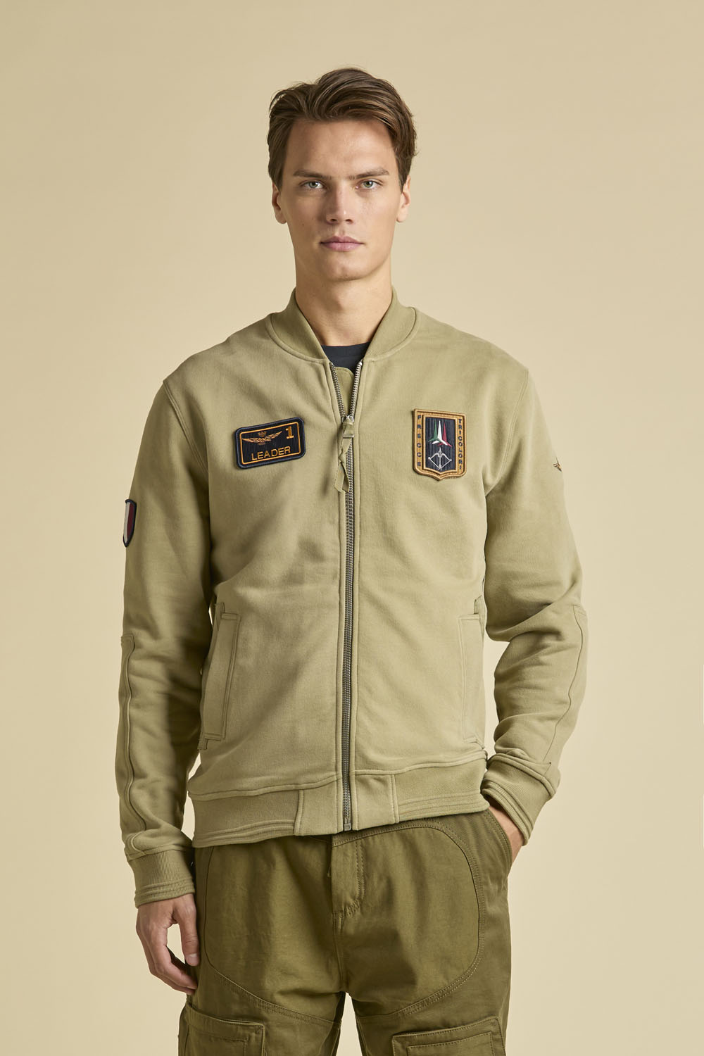 Sweatshirt mit Frecce Tricolori-Aufnähern 1 Sweatshirt mit Frecce Tricolori-Aufnähern