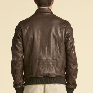 252PN0846U100839 aeronauticamilitare 252pn0846u100839 00083 iconic pilot leather jacket 2 2