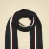 Aeronautica Militare Schal mit Tricolore 6 252SH1161UL00555_73085 aeronauticamilitare 252sh1161ul00555 34300 ribbed knit scarf with tricolor detail 1 2