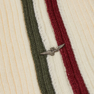 Aeronautica Militare Schal mit Tricolore 5 252SH1161UL00555_73085 aeronauticamilitare 252sh1161ul00555 73085 ribbed knit scarf with tricolor detail 3 4