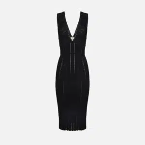 Elisabetta Franchi Strickkleid mit Ajour-Muster 9 AM36B62E2_110 AM36B62E2 110 1 D