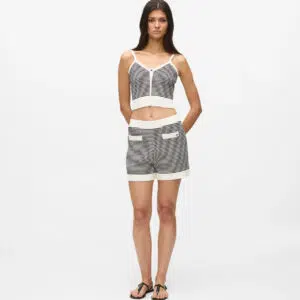 Karl Lagerfeld IKON gestreifte Strick-Shorts