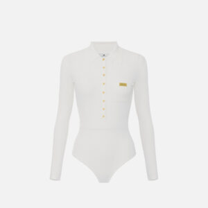 Elisabetta Franchi Strickbody mit Mikro-Zopfmuster