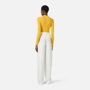 Elisabetta Franchi Strickbody mit Mikro-Zopfmuster 7 BK82B61E2_EV4 BK82B61E2 EV4 6 D