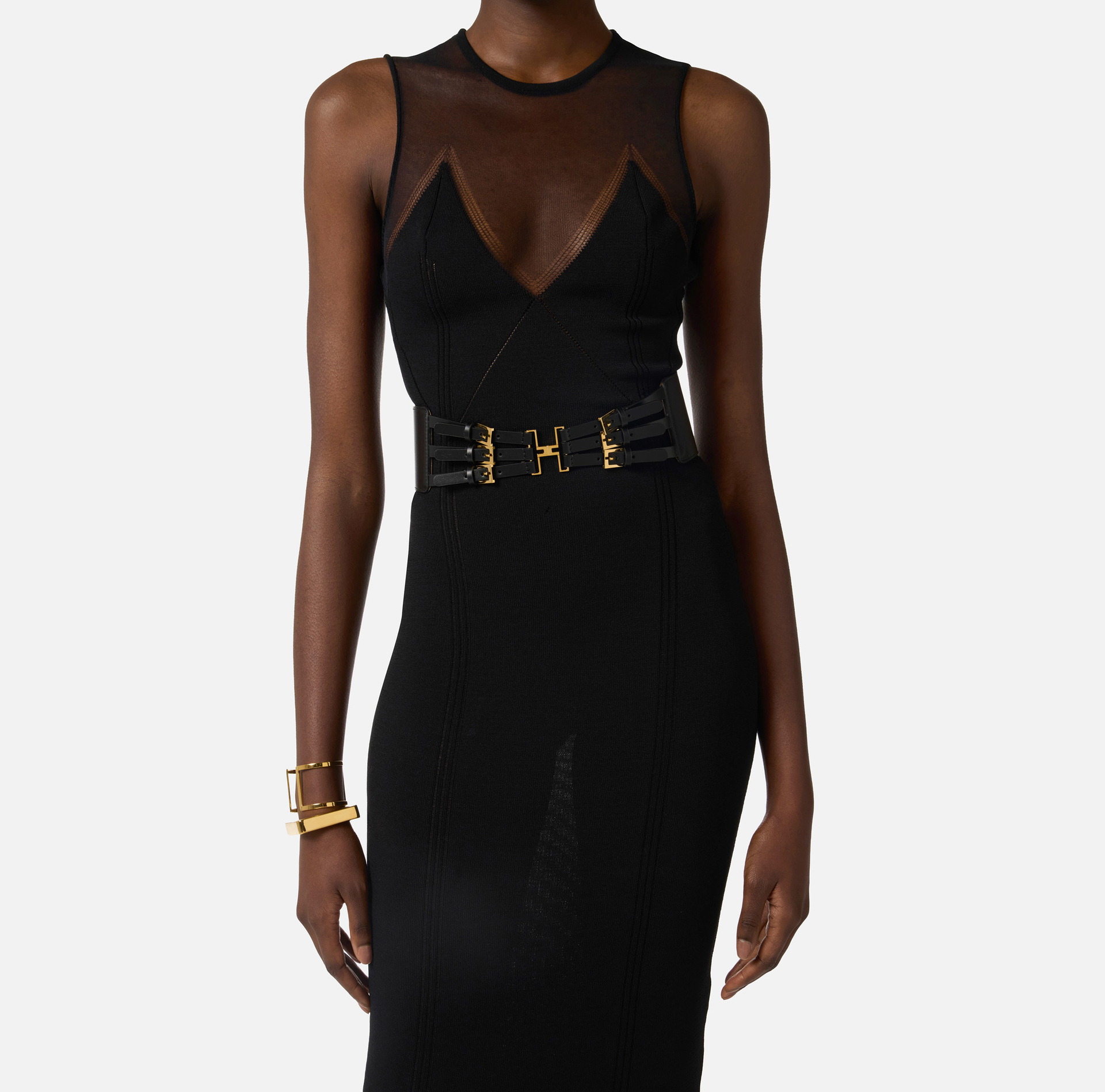 Elisabetta Franchi Gürtel mit elastischen Bändern 1 Elisabetta Franchi Gürtel mit elastischen Bändern