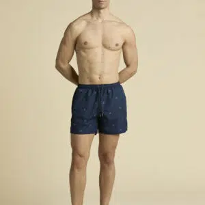 Aeronautica Militare Badehose mit Allover-Flugzeugstickerei